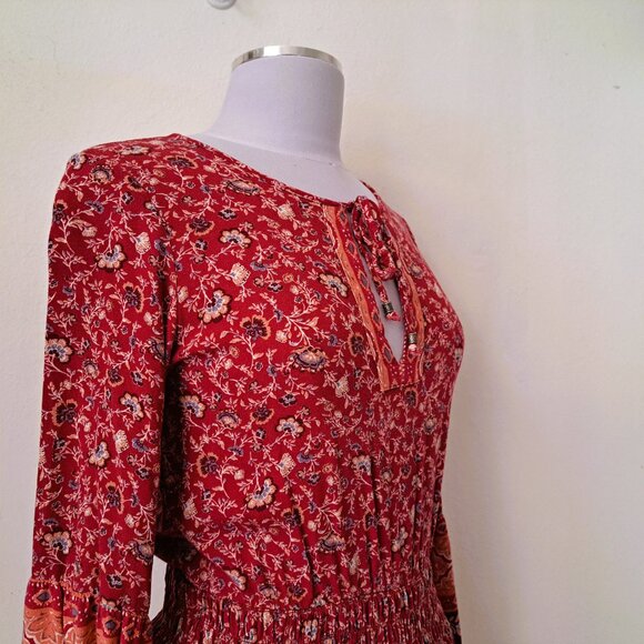 American Eagle Women Print Dress Multicolor Long Sleeve Size S/P Great Condition - Picture 5 of 9